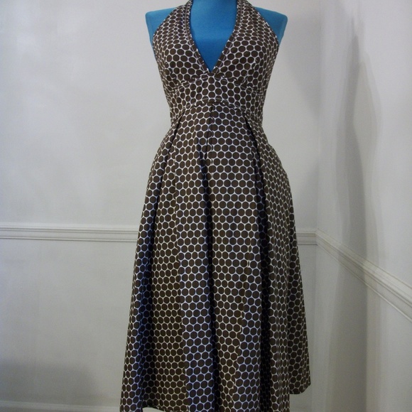 J. Crew Dresses & Skirts - J. Crew Brown & Cream Polka Dot Sundress Size 0